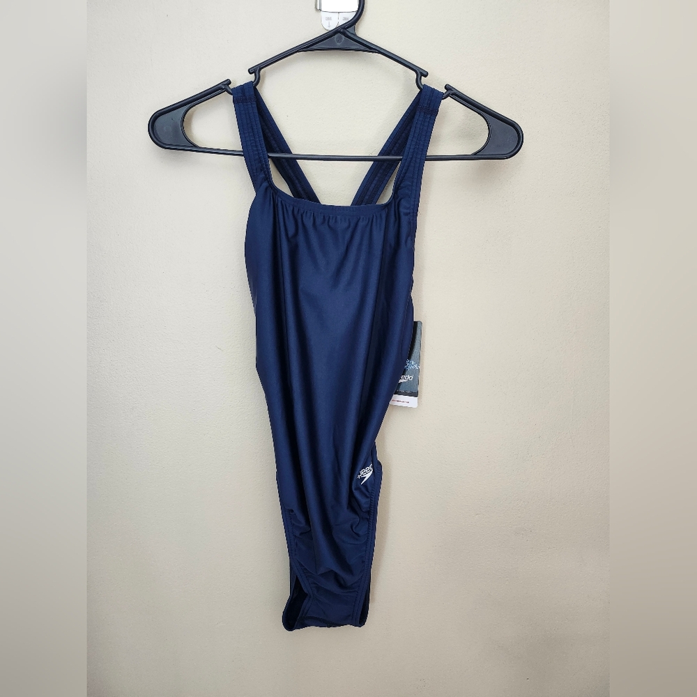 NWT Navy Speedo One Piece ProLT Bathing Suit